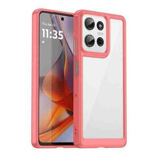 For Motorola Moto G75 5G Colorful Series Acrylic Hybrid TPU Phone Case(Red)