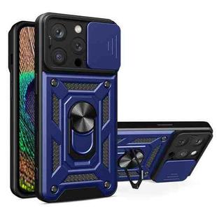 For iPhone 16 Pro Sliding Camera Cover Design TPU+PC Phone Case(Blue)