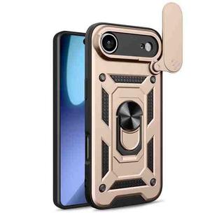 For iPhone 17 Air Sliding Camera Cover Design TPU+PC Phone Case(Gold)