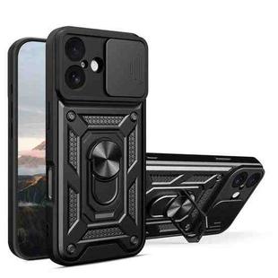 For iPhone 17 Sliding Camera Cover Design TPU+PC Phone Case(Black)