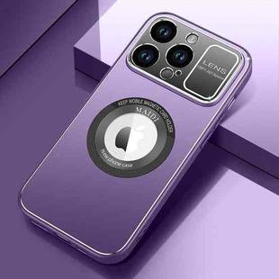 For iPhone 14 Pro MagSafe Magnetic Skin Feel PC Phone Case(Purple)
