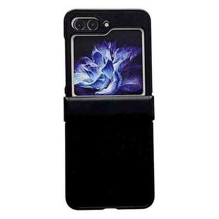 For Samsung Galaxy Z Flip5 Pure Color Hinge Shockproof Phone Case(Black)