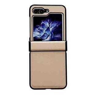 For Samsung Galaxy Z Flip5 Pure Color Hinge Shockproof Phone Case(Gold)