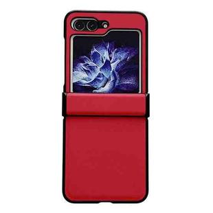 For Samsung Galaxy Z Flip5 Pure Color Hinge Shockproof Phone Case(Red)