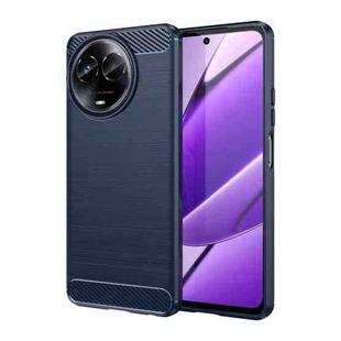 For Realme 11 5G Carbon Fiber Brushed Texture TPU Phone Case(Blue)