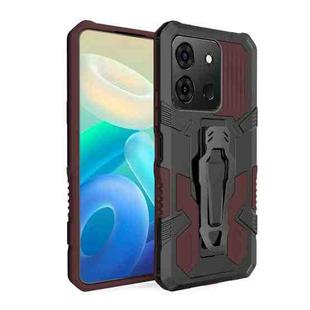 For Infinix Smart 7 Armor Warrior Shockproof PC + TPU Phone Case(Brown)