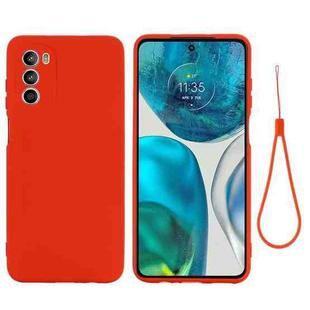 For Motorola Moto G71s 5G Pure Color Liquid Silicone Shockproof Phone Case(Red)