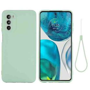 For Motorola Moto G71s 5G Pure Color Liquid Silicone Shockproof Phone Case(Green)