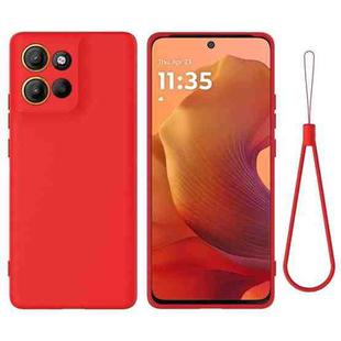 For Motorola Moto G56 5G Solid Color Liquid Silicone Dropproof Full Coverage Phone Case(Red)
