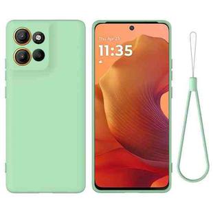 For Motorola Moto G86 5G Solid Color Liquid Silicone Dropproof Full Coverage Phone Case(Green)