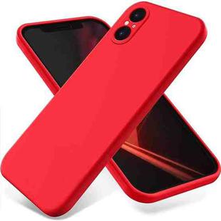 For Sony Xperia 5 V Pure Color Liquid Silicone Shockproof Phone Case(Red)