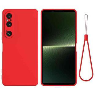 For Sony Xperia 1 VI Pure Color Liquid Silicone Shockproof Phone Case(Red)