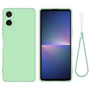 For Sony Xperia 10 VI Pure Color Liquid Silicone Shockproof Phone Case(Green)