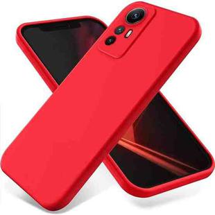 For Xiaomi Redmi Note 12S 4G Pure Color Liquid Silicone Shockproof Phone Case(Red)