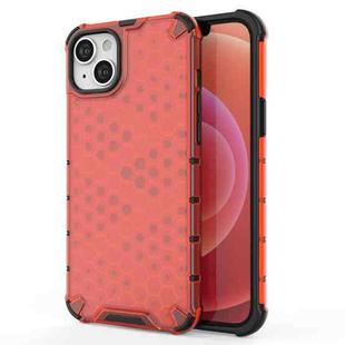 For iPhone 15 Plus Honeycomb Phone Case(Red)