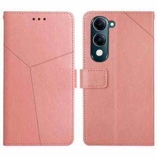 For vivo Y04 4G / Y29s 5G HT01 Y-shaped Pattern Flip Leather Phone Case(Pink)