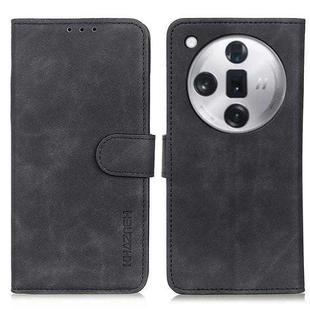 For OPPO Find X7 Pro / Find X7 Ultra KHAZNEH Retro Texture Flip Leather Phone Case(Black)