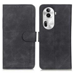 For OPPO Reno11 Pro 5G Global KHAZNEH Retro Texture Flip Leather Phone Case(Black)