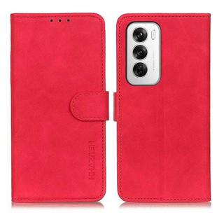 For OPPO Reno12 5G Global KHAZNEH Retro Texture Flip Leather Phone Case(Red)