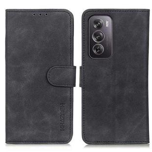 For OPPO Reno12 Pro 5G Global KHAZNEH Retro Texture Flip Leather Phone Case(Black)