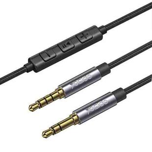 Yesido YAU30 3.5mm Male to 3.5mm Male Audio Cable with Microphone, Length:1.2m(Black)