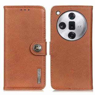 For OPPO Find X7 KHAZNEH Cowhide Texture Flip Leather Phone Case(Brown)