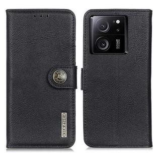 For Xiaomi 13T 5G / Redmi K60 Ultra 5G KHAZNEH Cowhide Texture Flip Leather Phone Case(Black)