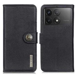 For Xiaomi Redmi K70 5G / K70 Pro 5G KHAZNEH Cowhide Texture Flip Leather Phone Case(Black)