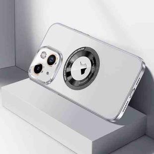 For iPhone 14 CD Texture MagSafe Magnetic Phone Case(White)