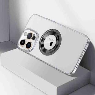 For iPhone 12 Pro Max CD Texture MagSafe Magnetic Phone Case(White)