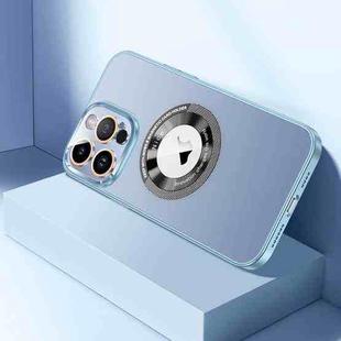For iPhone 12 Pro CD Texture MagSafe Magnetic Phone Case(Sierra Blue)