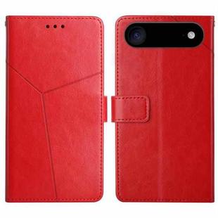 For iPhone 17 Air HT01 Y-shaped Pattern Flip Leather Phone Case(Red)