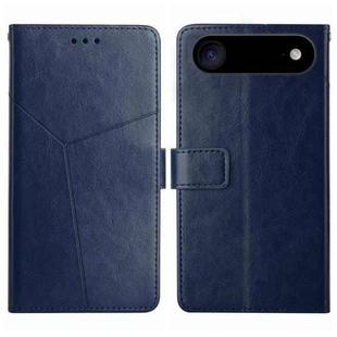 For iPhone 17 Air HT01 Y-shaped Pattern Flip Leather Phone Case(Blue)