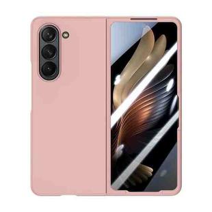 For Samsung Galaxy Z Fold5 Integrated PC Skin Feel Shockproof Phone Case(Pink)