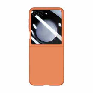 For Samsung Galaxy Z Flip5 Integrated PC Skin Feel Shockproof Phone Case(Flaming Orange)