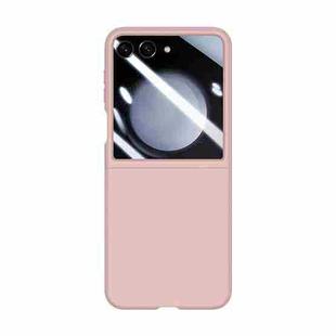 For Samsung Galaxy Z Flip5 Integrated PC Skin Feel Shockproof Phone Case(Pink)