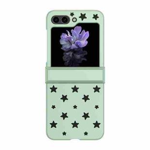 For Samsung Galaxy Z Flip5 Star Pattern PC Skin Feel Shockproof Phone Case(Mint Green)