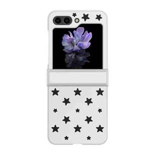 For Samsung Galaxy Z Flip5 Star Pattern PC Skin Feel Shockproof Phone Case(White)