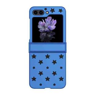 For Samsung Galaxy Z Flip5 Star Pattern PC Skin Feel Shockproof Phone Case(Blue)