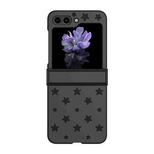 For Samsung Galaxy Z Flip5 Star Pattern PC Skin Feel Shockproof Phone Case(Black)
