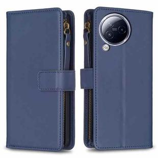 For Xiaomi Civi 3 5G 9 Card Slots Zipper Wallet Leather Flip Phone Case(Blue)
