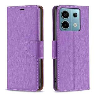 For Xiaomi Redmi Note 13 Pro Litchi Texture Pure Color Leather Phone Case(Purple)