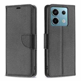 For Xiaomi Redmi Note 13 Pro Litchi Texture Pure Color Leather Phone Case(Black)