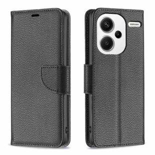 For Xiaomi Redmi Note 13 Pro+ Litchi Texture Pure Color Leather Phone Case(Black)