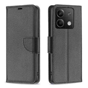 For Xiaomi Redmi Note 13 Litchi Texture Pure Color Leather Phone Case(Black)