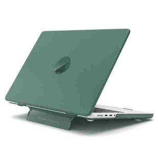 For MacBook Air 13.6 A2681 / A3113 Frosted Translucent Laptop Protective Case(Dark Green)