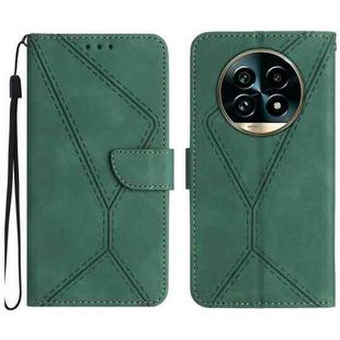 For Realme 13 Pro 5G / 13 Pro+ 5G Stitching Embossed Leather Phone Case(Green)