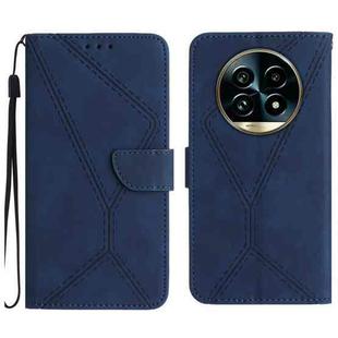 For Realme 13 Pro 5G / 13 Pro+ 5G Stitching Embossed Leather Phone Case(Blue)