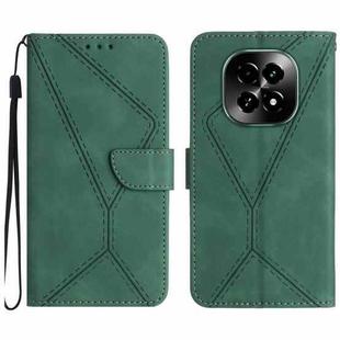 For Realme C63 5G Stitching Embossed Leather Phone Case(Green)