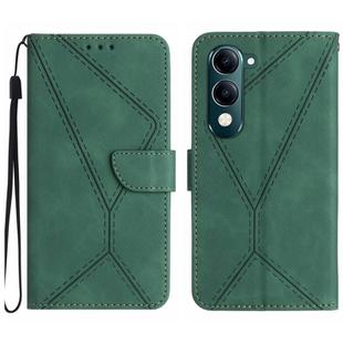 For vivo Y04 4G / Y29s 5G Stitching Embossed Leather Phone Case(Green)